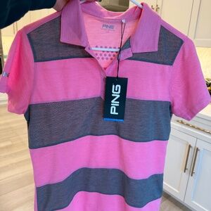 Women's PING Golf Polo, Pink NWT